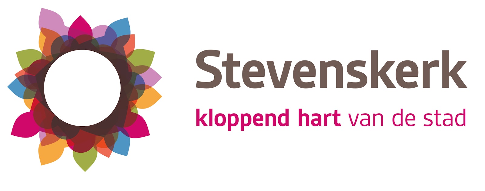 Logo Stevenskerk kloppendhart liggend