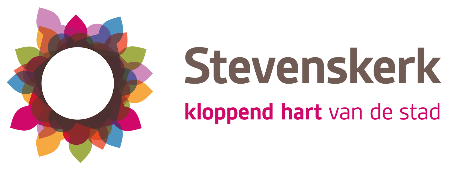 Logo Stevenskerk kloppendhart liggend